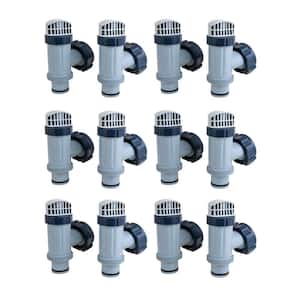 Plunger Valves with Gaskets & Nuts Replacement Part for Above Ground Pool (12-Pack )