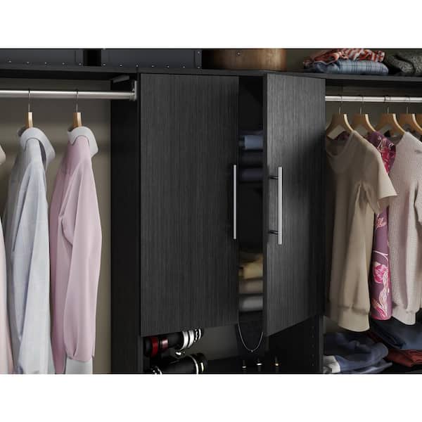 Style+ 25 in. W Modern Noir Closet Door Kit