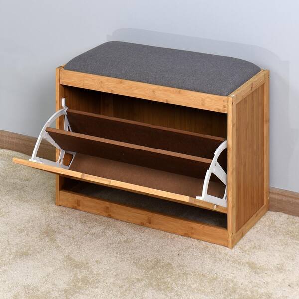 stool with shoe rack