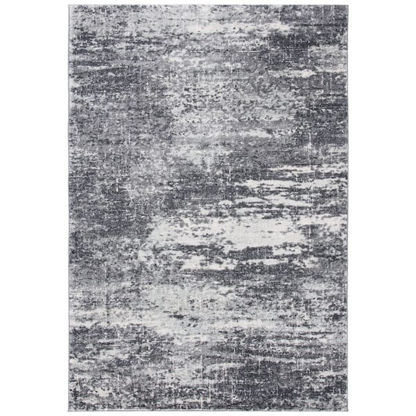 Evoke Ivory/Gray 10 ft. x 14 ft. Solid Area Rug