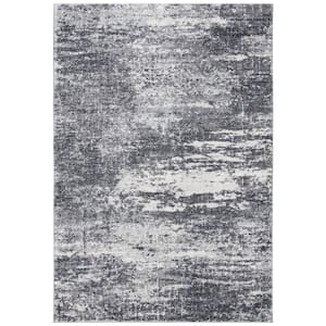 Evoke Ivory/Gray 5 ft. x 8 ft. Solid Area Rug