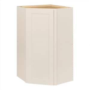 Avondale 24 in. W x 24 in. D x 42 in H Ready to Assemble Plywood Shaker Diagonal Corner Kitchen Cabinet in Antique White