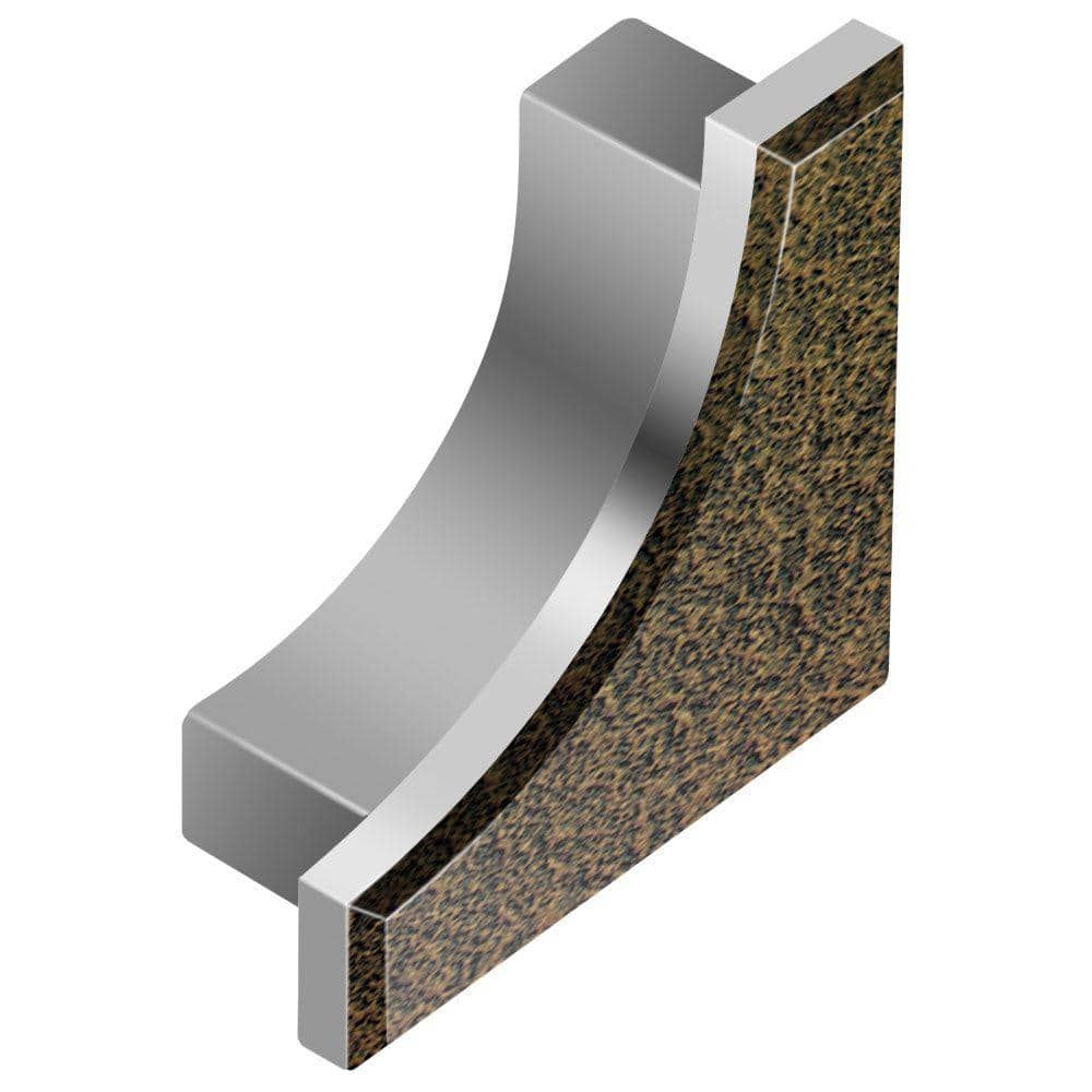Dilex-AHK Bronze Textured Color-Coated Aluminum 9/16 in. x 1/2 in. Metal End Cap price history on PriceWatchPro