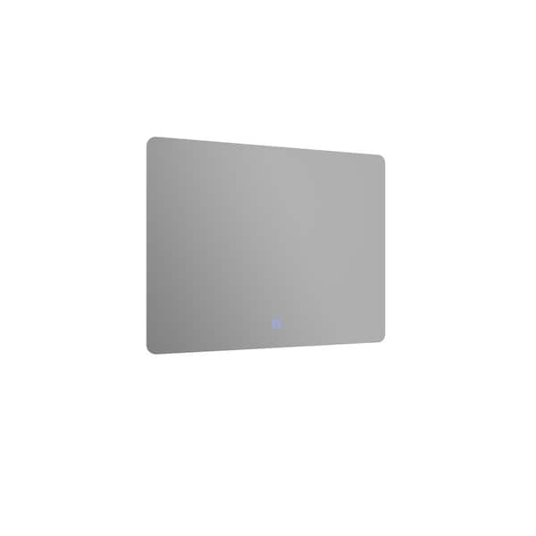 FORCLOVER 36 in. W x 28 in. H Rectangular Frameless Defogger Wall Mount Bathroom Vanity Mirror