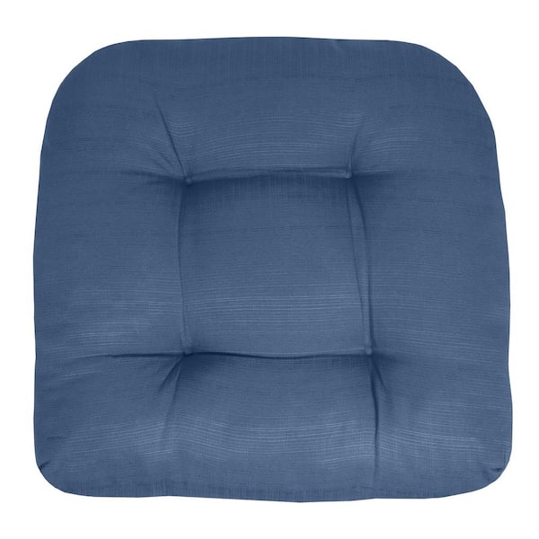 Sweet Home Collection 19 in. x 19 in. x 5 in. Solid Tufted Indoor/Outdoor Chair  Cushion U-Shaped in Light Blue (2-Pack) PATIO-LBL-2PK - The Home Depot