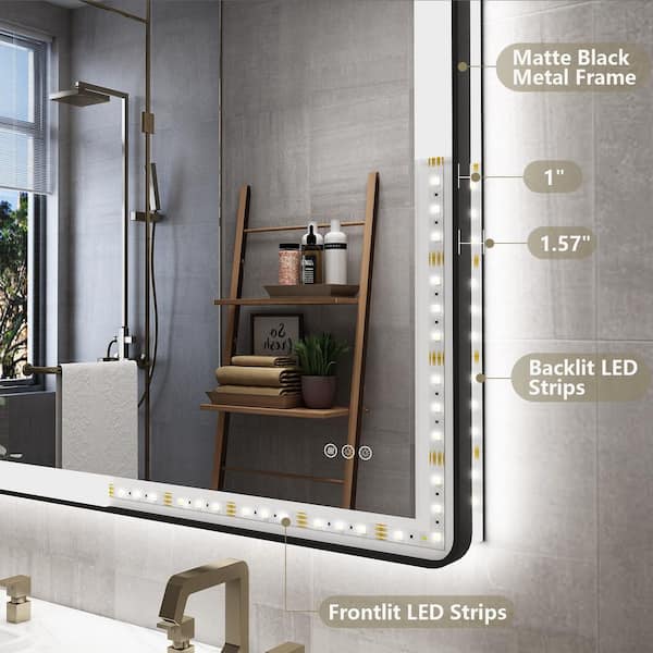 Apmir 77 in. W x 36 in. H Rectangular Framed Front & Back