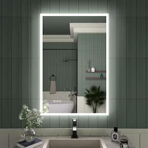 24 in. W x 36 in. H Frameless LED Single Bathroom Vanity Mirror in Polished Crystal