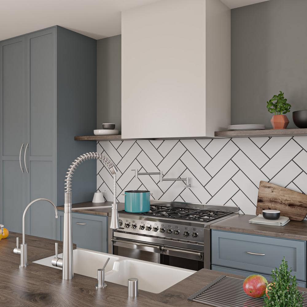 36'' White Fireclay Double Bowl Farmhouse Kitchen Sink