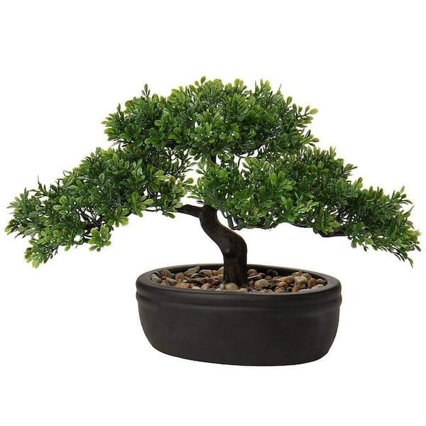 0.75 ft. Artificial Juniper Bonsai Tree in Ceramic Pot WK0731 - The Home  Depot