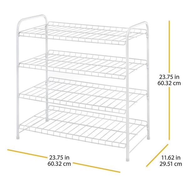 Whitmor 4-Tier Tower Closet Organizer Metal with Wire Grid Shelves