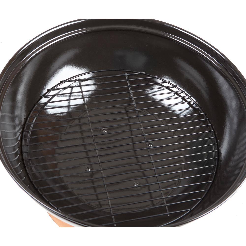 Degano 26" Black and Copper Round Wood Burning Fire Pit