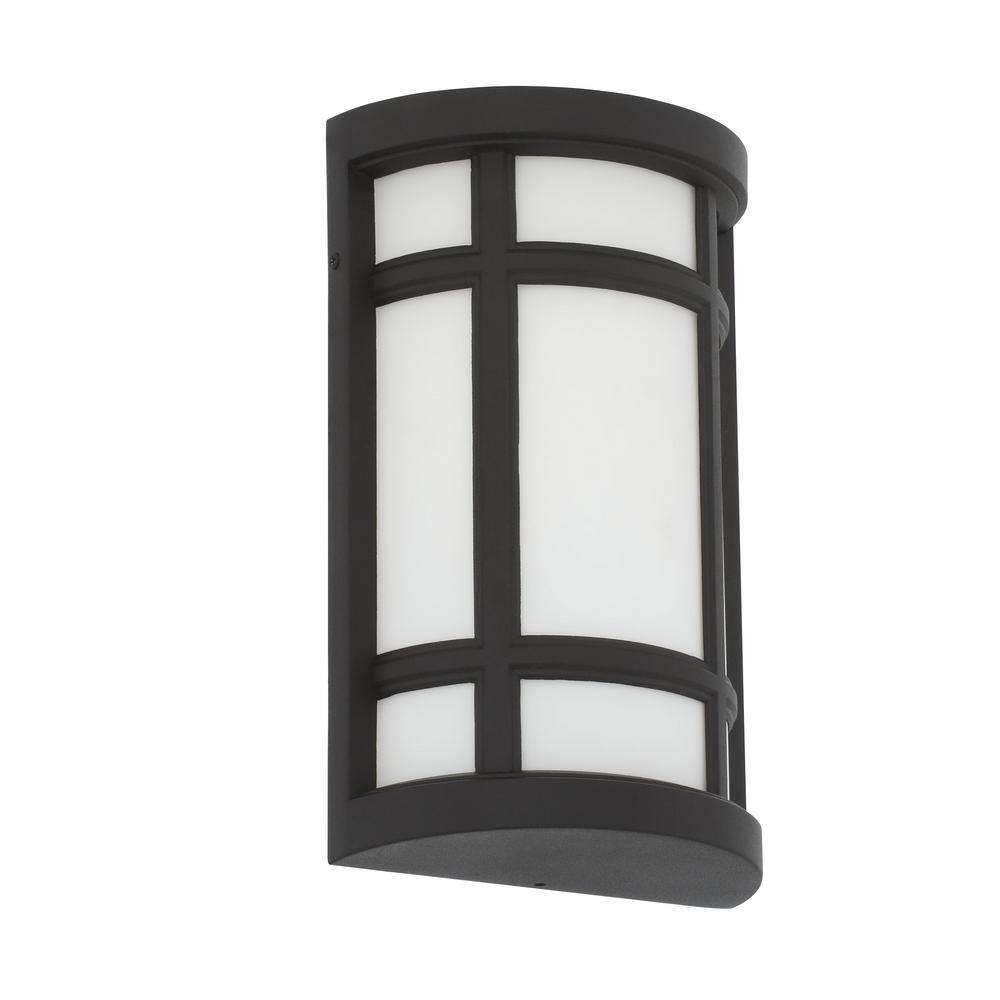 Matte Black Opal Glass 13" Wall Sconce