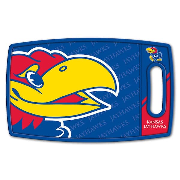 YouTheFan NCAA Kansas Jayhawks Logo Series Cutting Board 9in x 0.5in- Rectangle- Manufactured Wood and polypropylene