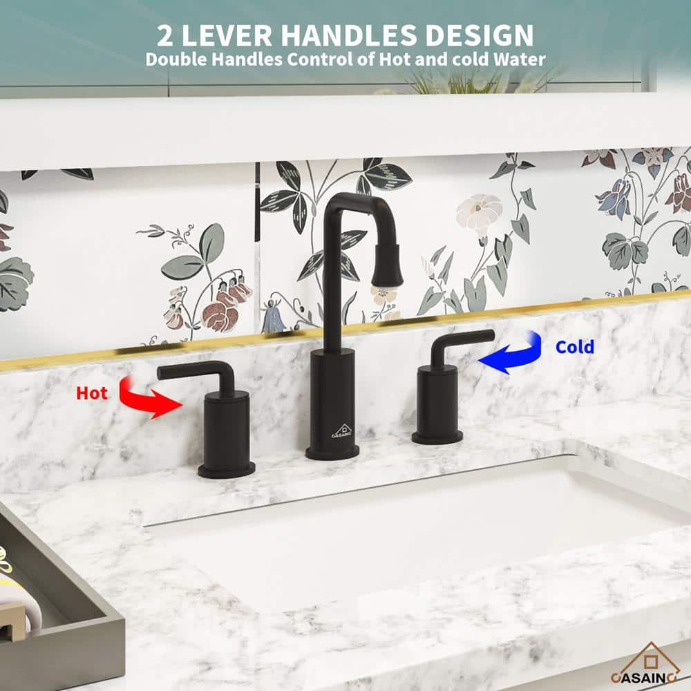 Matte Black Stainless Steel LED Bathroom Faucet with Temperature Display