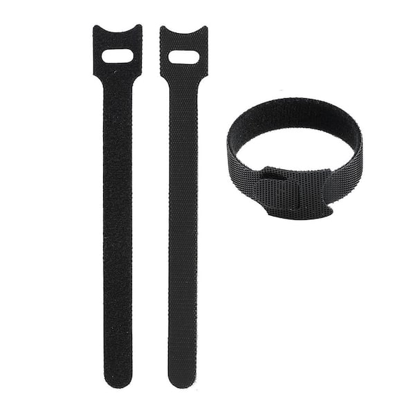 Reusable Cable Ties Wire Organizer 120PCS 6 Inch Adjustable Management Hook Loop Black Cord Straps