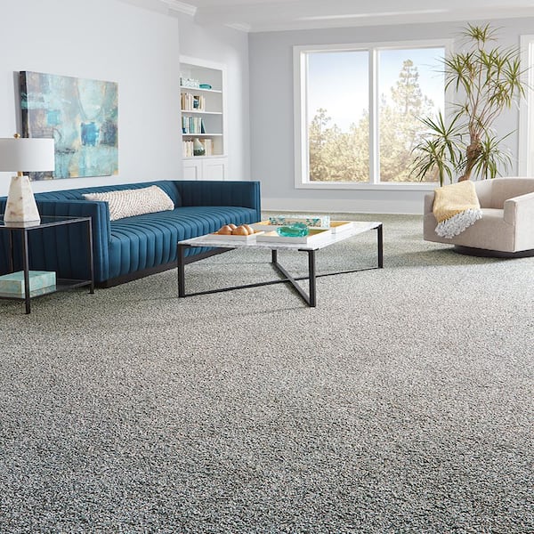 Shaw Wide Width Sculpture III 12-ft- Boulder Boulder Textured Carpet Sample (Interior) Shaw Wide Width Sculpture III 12-ft- Boulder Boulder Textured Carpet Sample (Interior)