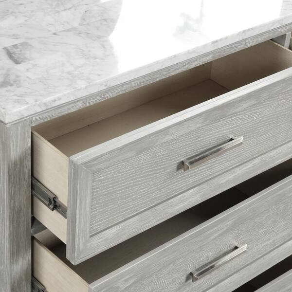 NEW CLASSIC HOME FURNISHINGS New Classic Furniture Fiona Mist Gray 6-drawer  65 in. Dresser B2442-050 - The Home Depot