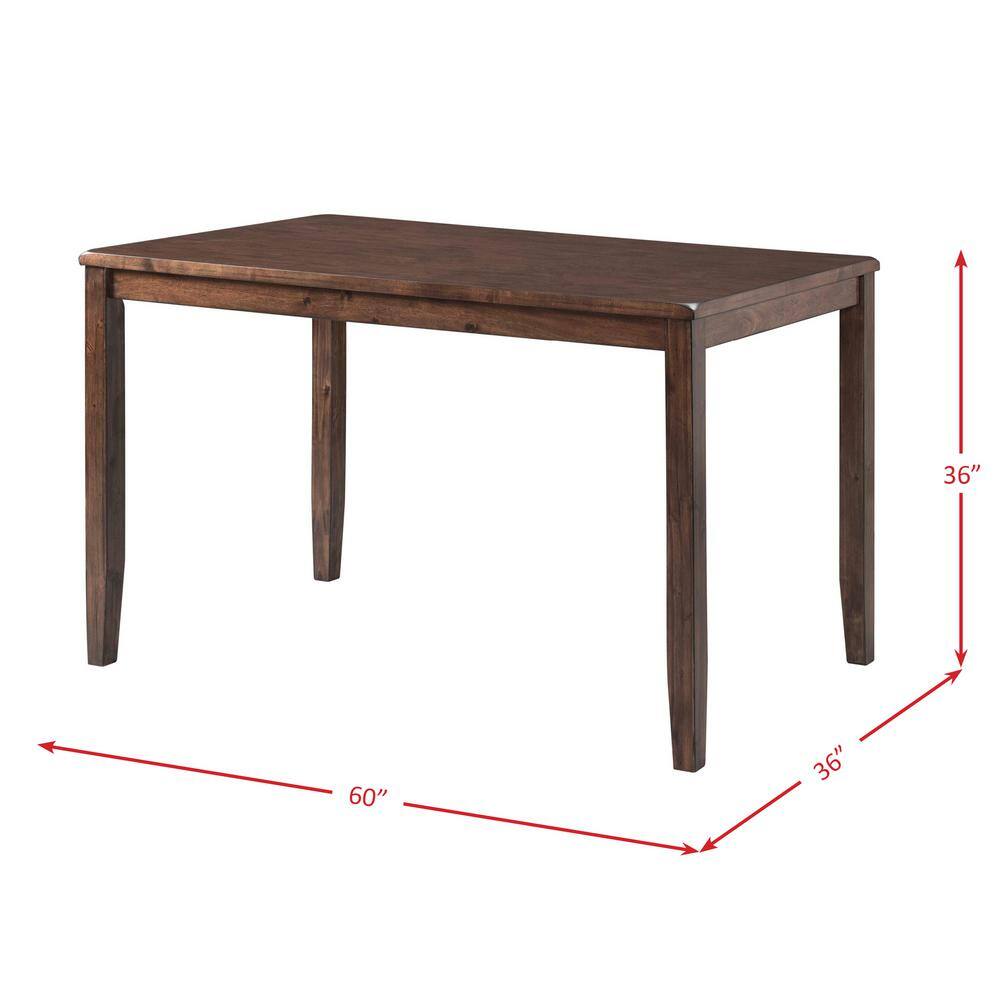 Cherry Counter Height Dining Set with Faux Leather Seats