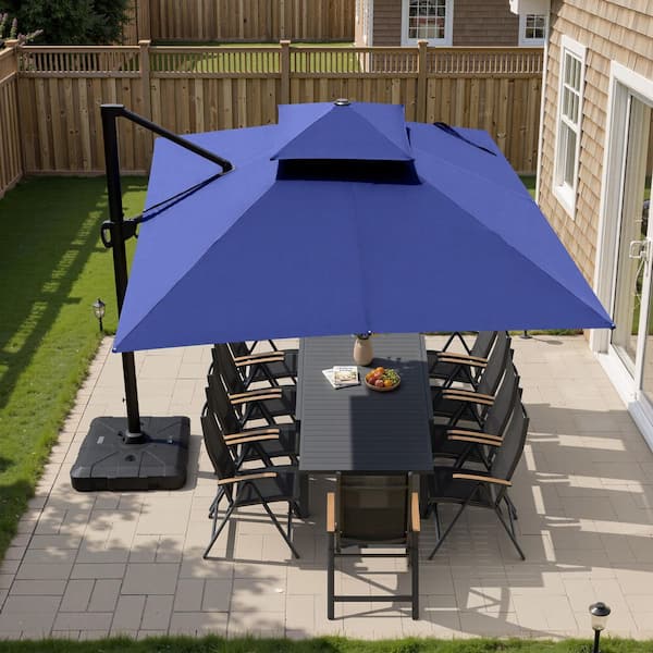 hedon patio umbrella side wall sun shade netting freeport park PURPLE LEAF Eco-friendly Fade Resistant High Quality Cantilever Umbrella PURPLE LEAF SUNBRELLA Solar Color:Gary with LED Light, No Base The beautiful resort quality Best Choice Products 10ft Solar LED Offset Cantilever Hanging Market Patio Umbrella  Smooth 360° Rotation  8 Sturdy Ribs  Easy Adjustment - Green