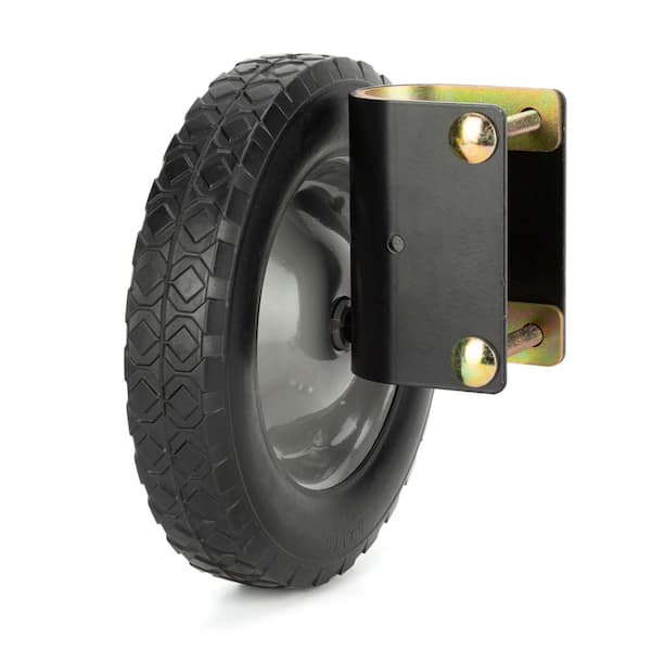 Angel Sar 8 in. Side Mount Heavy Duty Rubber Gate Caster, Fits 1-5/8 in. to 2 in. O.D. Round Tube Gate Frames