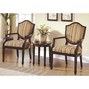 Amber 3-Piece Traditional Accent Chair with End Table Set