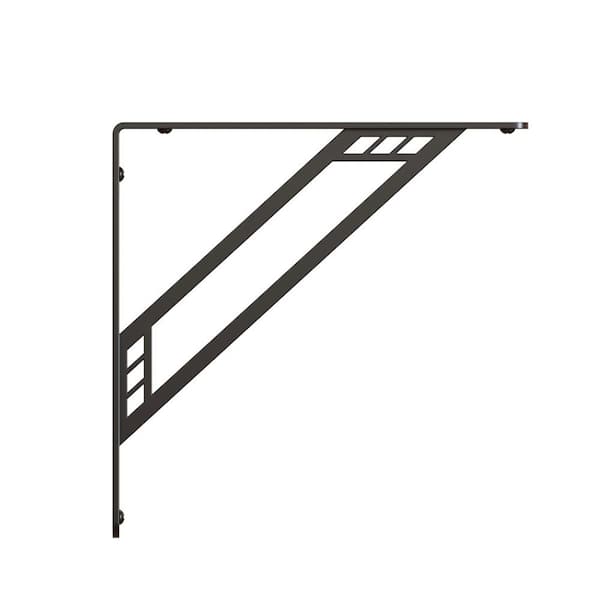 Richland Steel 10 in. D x 1.00 W x 10.00 H Black 500 lbs. Decorative Shelf Bracket