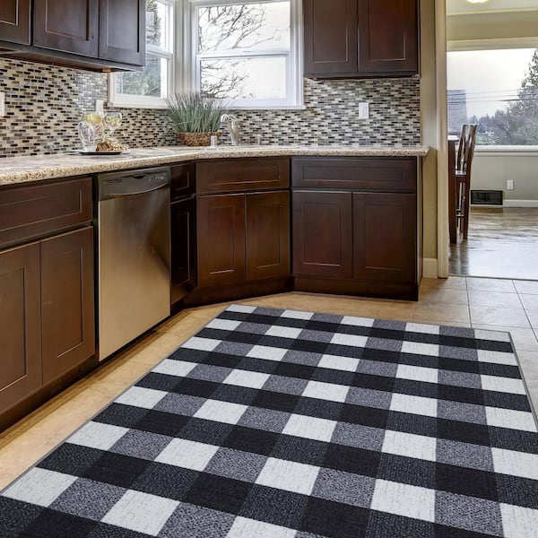 バッファロー敷物、ラグ Ottomanson Ottohome Non-Slip Checkered Buffalo Plaid 5x7 Indoor