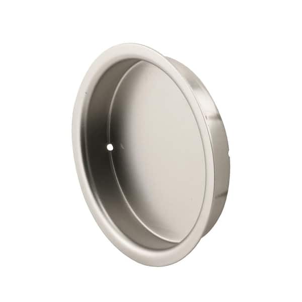 Prime-Line 2 in. Solid Brass Satin Nickel Finger Pull (2-Pack)