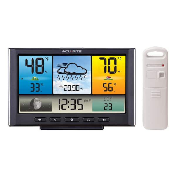 AcuRite AcuRite Compact Color Weather Forecast Station with White Frame and Wireless Rem 