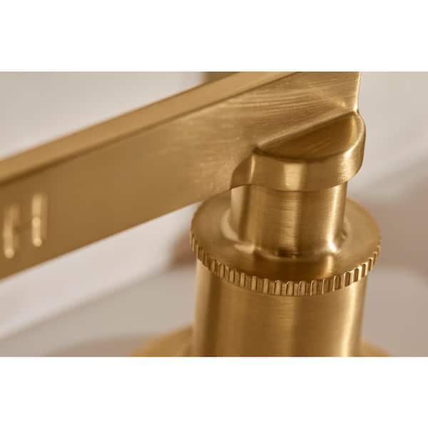 KOHLER Castia By Studio McGee 8 in. Widespread Double-Handle Bathroom Sink Faucet 0.5 GPM in Vibrant Brushed Moderne Brass
