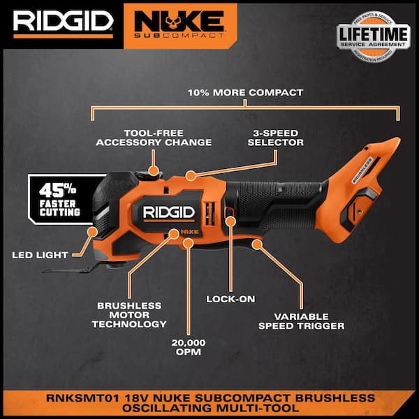 18V NUKE SubCompact Brushless 2-Tool Combo Kit, MAX Batteries with 18V NUKE SubCompact Brushless Multi-Tool