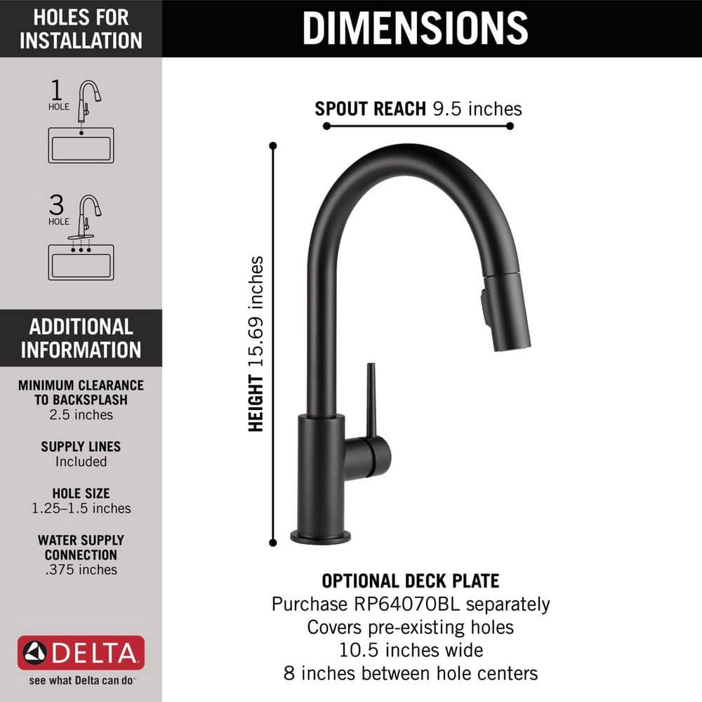 Matte Black Stainless Steel Pull-Down Kitchen Faucet