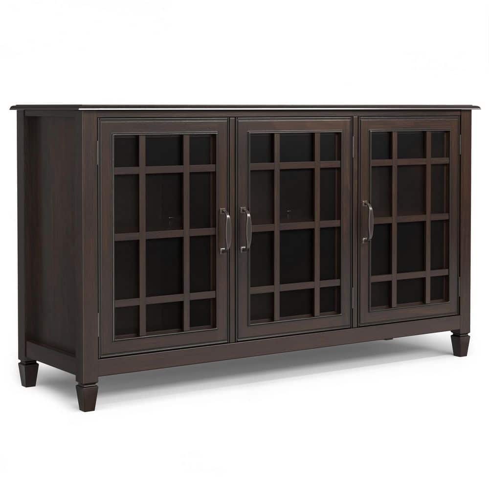 Connaught Chestnut Brown 34 in. H Storage Cabinet with 3-Adjustable Shelves