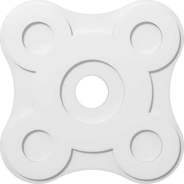 Ekena Millwork 1 in. P X 9-3/4 in. C X 28 in. OD X 5 in. ID Luna Architectural Grade PVC Contemporary Ceiling Medallion
