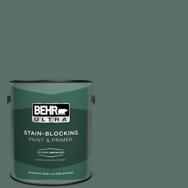 BEHR ULTRA 1 gal. #490F-6 Agave Frond Extra Durable Semi-Gloss Enamel Interior Paint & Primer