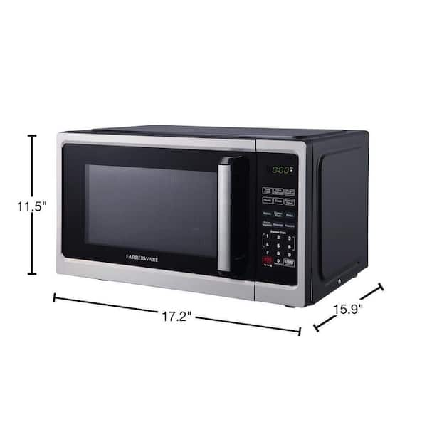 Farberware Compact Countertop Microwave Oven, 0.9 cu. ft., 900 Watts with  Safety Lock