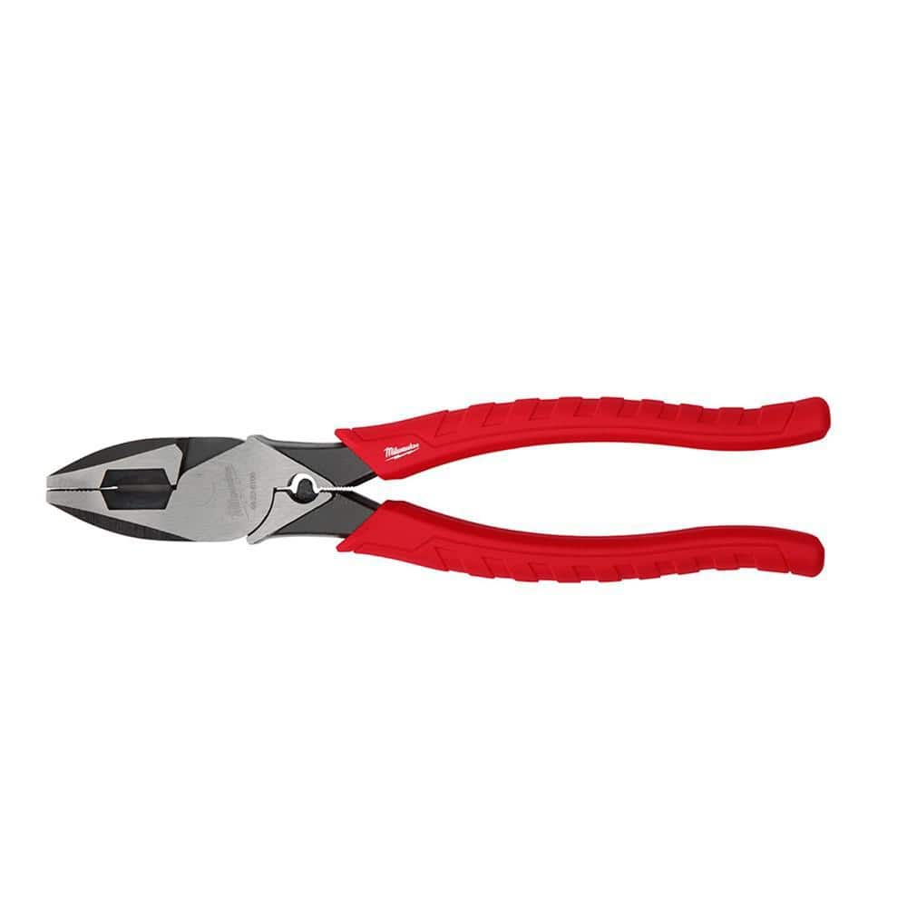 Milwaukee 9 in. High Leverage Lineman's Pliers with Crimper 48-22-6100 -  The Home Depot