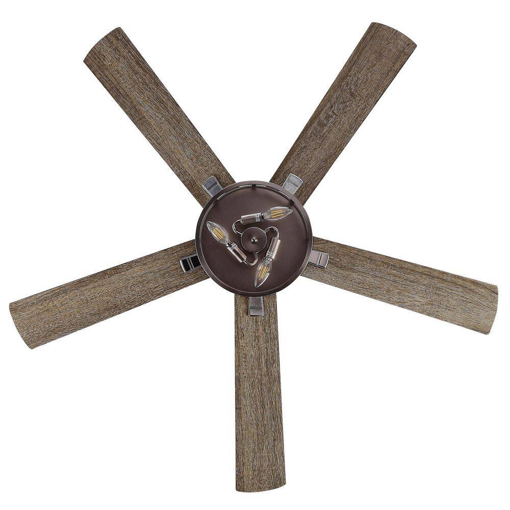 Buy Belote 52 in. Indoor Satin Nickel Ceiling fan with Remote Control