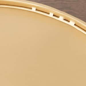 Modern Round Gold Geometric Mirrored Tray (15" Diameter)