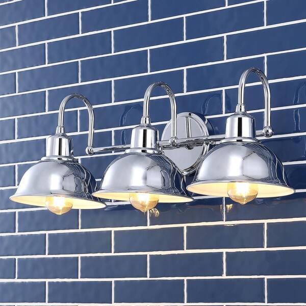 JONATHAN Y Frisco 26.5 in. 3-Light Farmhouse Industrial Iron