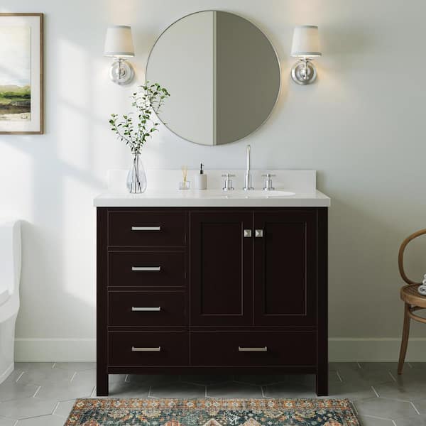 Espresso deals bathroom cabinet