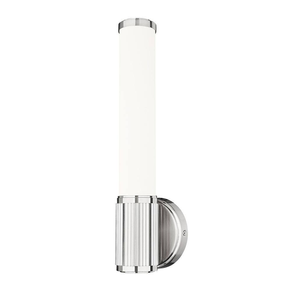 Solange 16.5 in. Brushed Nickel Integrated LED 1 Light Wall Sconce with Opa