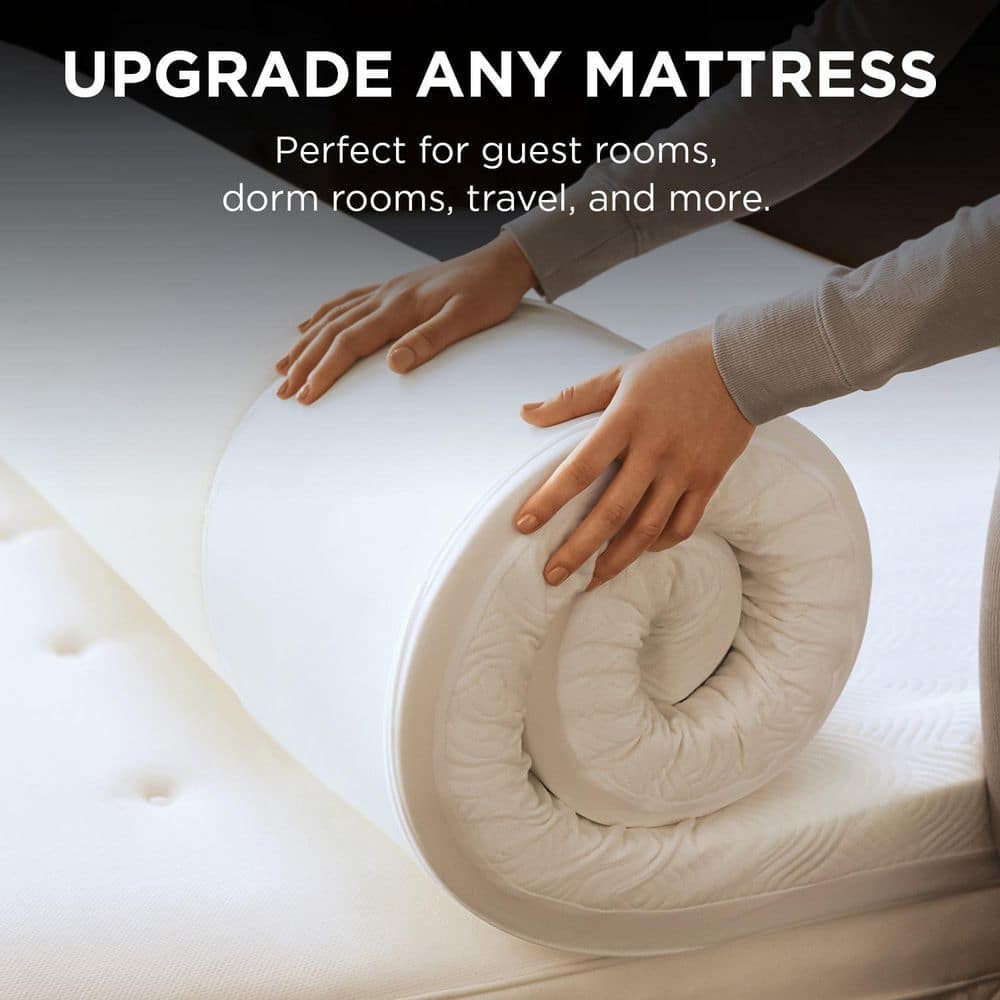 King Off-White Visco Elastic Foam Mattress Topper