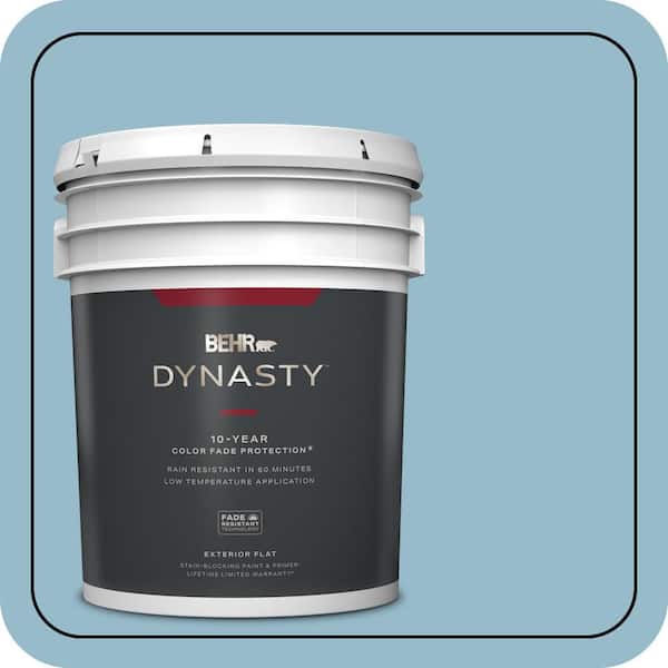 BEHR DYNASTY 5 gal. #S480-3 Sydney Harbour Flat Exterior Stain-Blocking Paint & Primer
