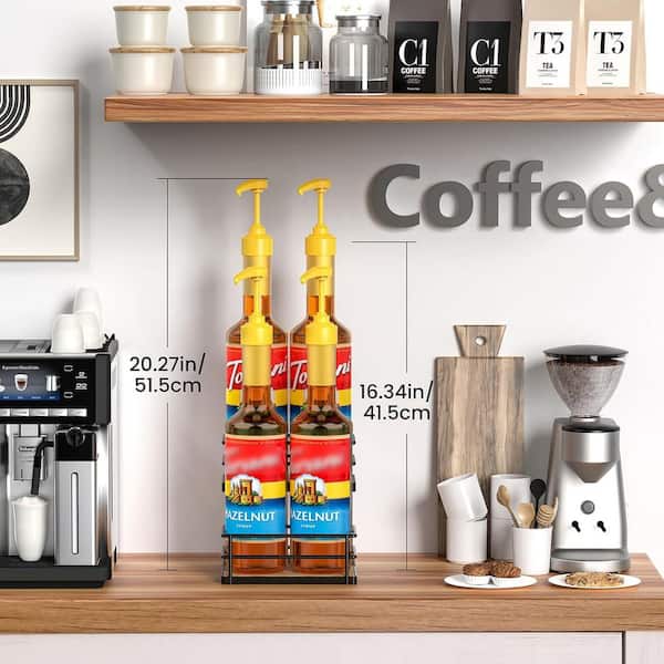 Afoxsos Multi 7.72 in W x 6.93 in D 2-Tier Coffee Syrup Rack