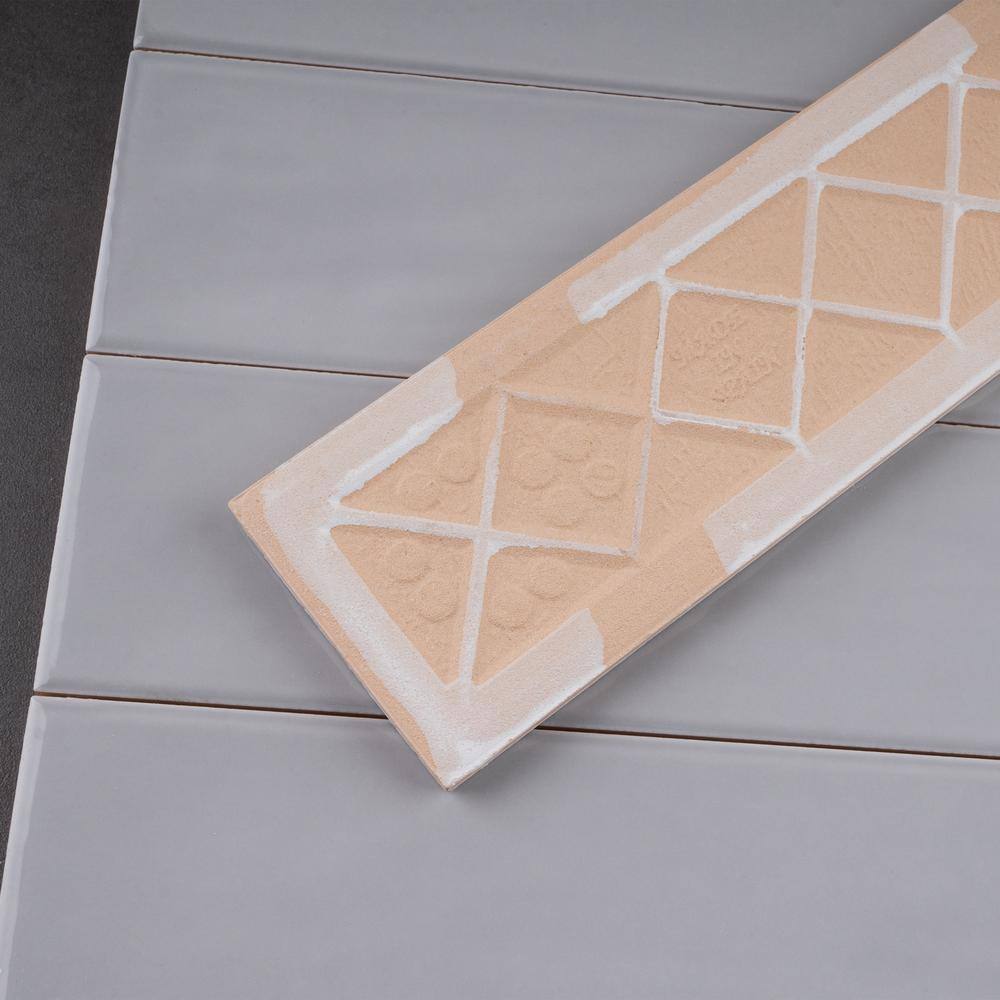 Light Gray Glossy Ceramic Subway Wall Tile 3x12