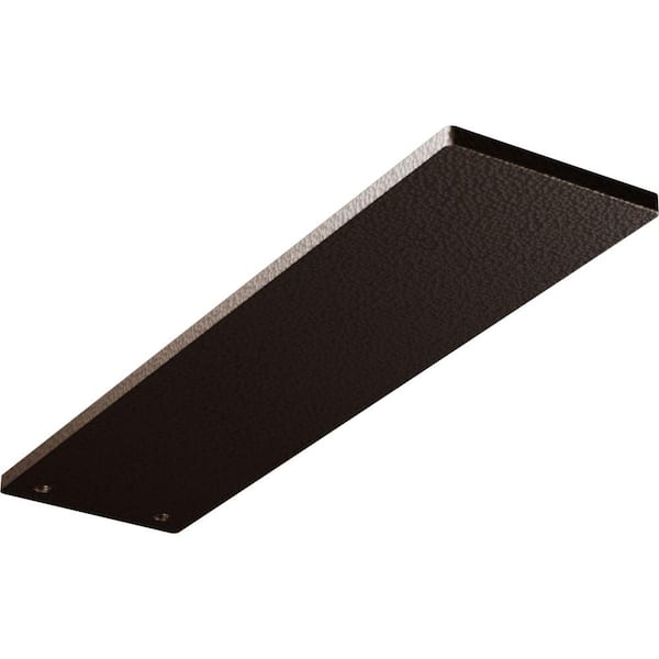 Ekena Millwork 3 in. x 0.25 in. x 12 in. Steel Hammered Dark Bronze Logan Bracket