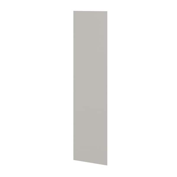 Shaker Full Overlay 23.75 in. W x 96 in. H Tall End Panel in Stone Gray