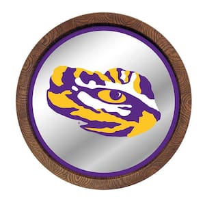 20 in. LSU Tigers Tiger Eye "Faux" Barrel Top Mirrored Decorative Sign