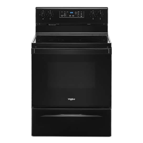 Whirlpool 5.3 cu. ft. Electric Range with 4-Elements and Frozen Bake Technology in Black